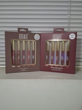 ESTATE Lip Gloss & Liquid Lipstick Gift Sets - Rose Gold Packaging